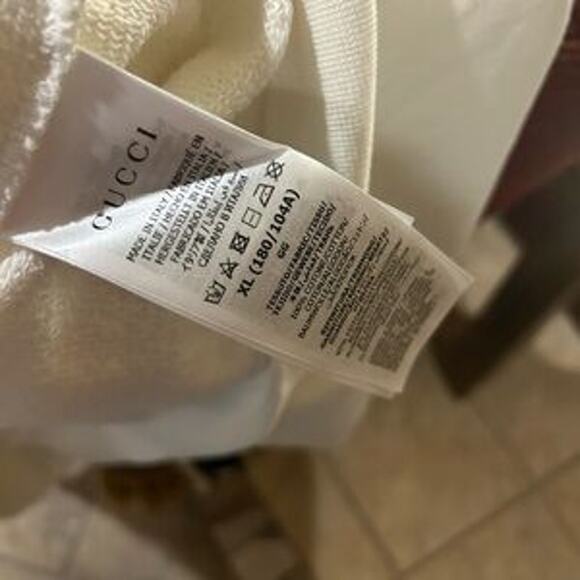 Men's Gucci FIRENZE 1921 cotton hoodie interlocking G/web stripe size XL - Picture 10 of 12